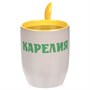 Кружка-хамелеон Melty с ложкой, черная с желтым 169682454