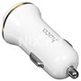 Зарядка USB-устройств от "прикуривателя" автомобиля HOCO Z1 white 889826656
