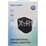 Зарядка USB-устройств от 220В Vention FJCB0 2 x USB Type A "мама", USB Type C "мама", Розетка (110/220 В) (20 Вт) 703866897