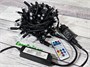 Гирлянда нить уличная 10м. 100 диодов SMART RGB, пульт, черный каучук, 24V - CMR 205-721H IP65 CEIMAR 1908342905