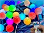 Гирлянда нить уличная 10м. 80 диодов SMART RGB (шар 2,3 см.), пульт, черный каучук, IP65 - CMK-Q523H CEIMAR 1980350304