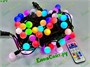 Гирлянда нить уличная 10м. 80 диодов SMART RGB (шар 2,3 см.), пульт, черный каучук, IP65 - CMK-Q523H CEIMAR 1980350304