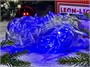 Гирлянда Нить Клип Лайт 20м. 200 синих диодов, с мерцанием, прозрачный силикон, IP45 - 5251Sb LEON LED (LIGHT) 421526467