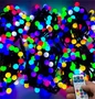 Гирлянда нить уличная 50 м. 300 диодов SMART RGB (шар 3,0 см.), пульт, черный каучук - 50-3767 H IP65 LEON LED (LIGHT) 892812491