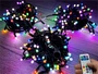 Гирлянда нить уличная 30м. 300 диодов SMART RGB, пульт, черный каучук, 24V - N30-205-721H SM IP65 CEIMAR 2017980517