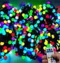 Гирлянда нить уличная 100 м. 500 диодов SMART RGB (шар 3,8 см.), пульт, черный каучук - 100-3757 H IP65 LEON LED (LIGHT) 463032415