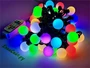 Гирлянда нить уличная 10м. 50 диодов SMART RGB (шар 3,8 см.), пульт, черный каучук - 3757 H IP65 LEON LED (LIGHT) 1430007151