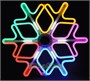 Светодиодная снежинка 80см. (НЕОН мульти + белые лучи) - 6080M LEON LED (LIGHT) 803022083