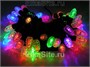 Гирлянда 5м. Шишки Средние 50 диодов Хамелеон, черный пвх - X-39-50L-RGB/2 LEON LED (LIGHT) 190582712
