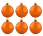 Новогодние Шары-6см. оранжевые блестящие 6 шт. - ЕК0282 1468601677