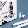 Набор спиртовых маркеров Малевичъ Graf'Art Brush, Темные тона 24 цвета 1556574709