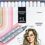 Набор спиртовых маркеров Малевичъ Graf'Art Brush, Портрет 12 цветов 927455167