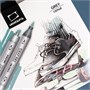 Набор спиртовых маркеров Малевичъ Graf'Art Brush, Серые 12 цветов 2025348408