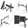 Кронштейн настольный для двух мониторов ONKRON G140 Black для размера 13"-32" 971835294