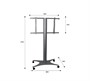Мобильная напольная стойка OMB NEW MAGELLANO (black) для размера 37-60" 1940632959