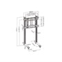 Мобильная напольная стойка FIX TTF09H-90FW (silver) для размера 70-90" 991774833