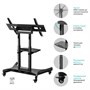 Мобильная напольная стойка ONKRON TS1380 Black для размера 50"-83" 1137847045