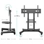 Мобильная напольная стойка ONKRON TS1380 Black для размера 50"-83" 1137847045