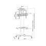 Мобильная напольная стойка FIX T1028B (Black) для размера 37"-70" 1304392195