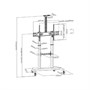 Мобильная напольная стойка FIX TTL06-610TW (black) для размера 37-100" 1546678211