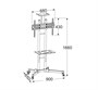 Мобильная напольная стойка Wize Pro M55 для размера 32”– 65” 2041419763