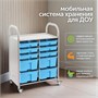 Мобильный стеллаж Сенсориум SS503M M с 3 наклонными полками 1126х795х475 мм 571030532