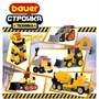 Развивающий игровой конструктор Bauer "Строительные машины" (в контейнере 41 л, иллюстрированные карточки с заданиями) 558454897