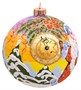 НФШ-1501 Ел.украшение Шар «Дед Мороз с часами» 100 мм 2089362682