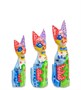99-268 Фигурка «Кошка» н-р из трех 30,25,20 см (албезия, о.Бали) 186106103