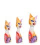 99-255 Фигурка «Кошка» н-р из трех 17,15,12 см (албезия, о.Бали) 1751264065