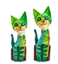 99-185 Фигурка «Кошка» н-р из двух 25, 20 см (албезия, о.Бали) 1326306857