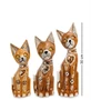 99-136 Фигурка «Кошка» н-р из трех 30,25,20 см (албезия, о.Бали) 1437451236
