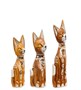99-136 Фигурка «Кошка» н-р из трех 30,25,20 см (албезия, о.Бали) 1437451236