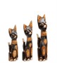 99-101 Фигурка «Кошка» н-р из трех 30,25,20 см (албезия, о.Бали) 362033721