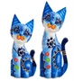 99-024 Фигурка «Кошка» н-р из двух 30, 20 см (албезия, о.Бали) 1788544213