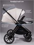 Коляска детская из экокожи 2в1 Amarobaby Motus Premium Ecco, молочный AB24-10MOTUSL/33