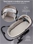 Коляска детская из экокожи 2в1 Amarobaby Motus Premium Ecco, молочный AB24-10MOTUSL/33