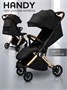 Прогулочная коляска Amarobaby Handy, черный/золотой AB25-10HANDY/0929