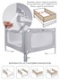 Барьер защитный для кровати Amarobaby Caveo, серый, 120 см. AB26-CAV/11-120