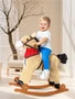 Лошадка каталка-качалка AMAROBABY (West), с колесами, бежевый, 69.5x28.5x74 см. AMARO-28W-Be