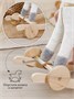 Единорог каталка-качалка AMAROBABY (Unicorn), с колесами, белый/золотой AMARO-28UNI-BeZo