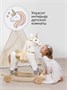 Единорог каталка-качалка AMAROBABY (Unicorn), с колесами, белый/золотой AMARO-28UNI-BeZo