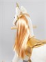 Единорог каталка-качалка AMAROBABY (Unicorn), с колесами, белый/золотой AMARO-28UNI-BeZo