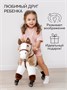 Лошадка каталка AMAROBABY (Funny Horse), на колесах, бежевый AMARO-28FH-Bei
