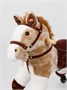 Лошадка каталка AMAROBABY (Funny Horse), на колесах, бежевый AMARO-28FH-Bei