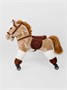 Лошадка каталка AMAROBABY (Funny Horse), на колесах, бежевый AMARO-28FH-Bei