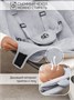 Электронные качели детские Amarobaby Teddy swing, серый AB24-22TED/11