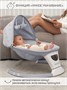 Электронные качели детские Amarobaby Teddy swing, серый AB24-22TED/11