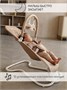 Электронные качели детские AMAROBABY HAPPY SWING, бежевый AB23-22HAPPY/03