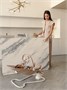 Электронные качели детские AMAROBABY HAPPY SWING, бежевый AB23-22HAPPY/03